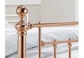 5ft King Size Alex Rose Gold Traditional Metal Bed Frame 4